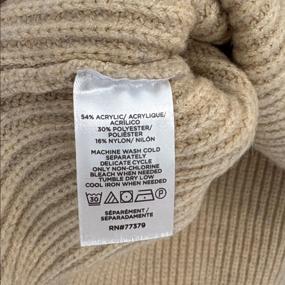 Ann Taylor Weekend Trendy Striped Beige and Charcoal Cardigan Sweater - Picture 10 of 10